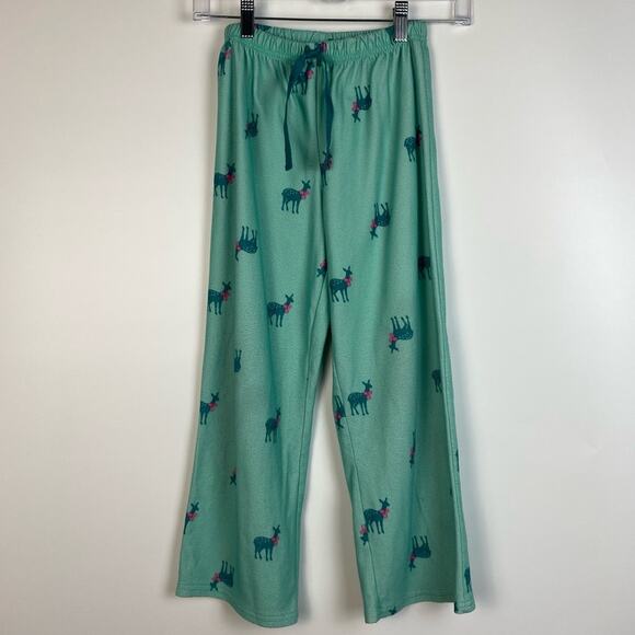 THREE GIRLS VARIOUS BRAND PAJAMA PANTS SKULL SPACE SHUTTLE DEER SIZES 7/8/M - Picture 10 of 14